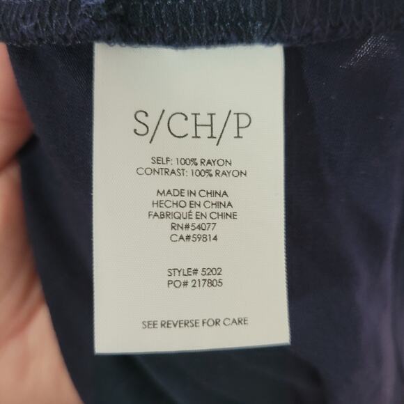 CAbi Size S Blue Polka Dot Cross Strap Navy Blue Tank Top Casual Lightweight - Picture 9 of 10